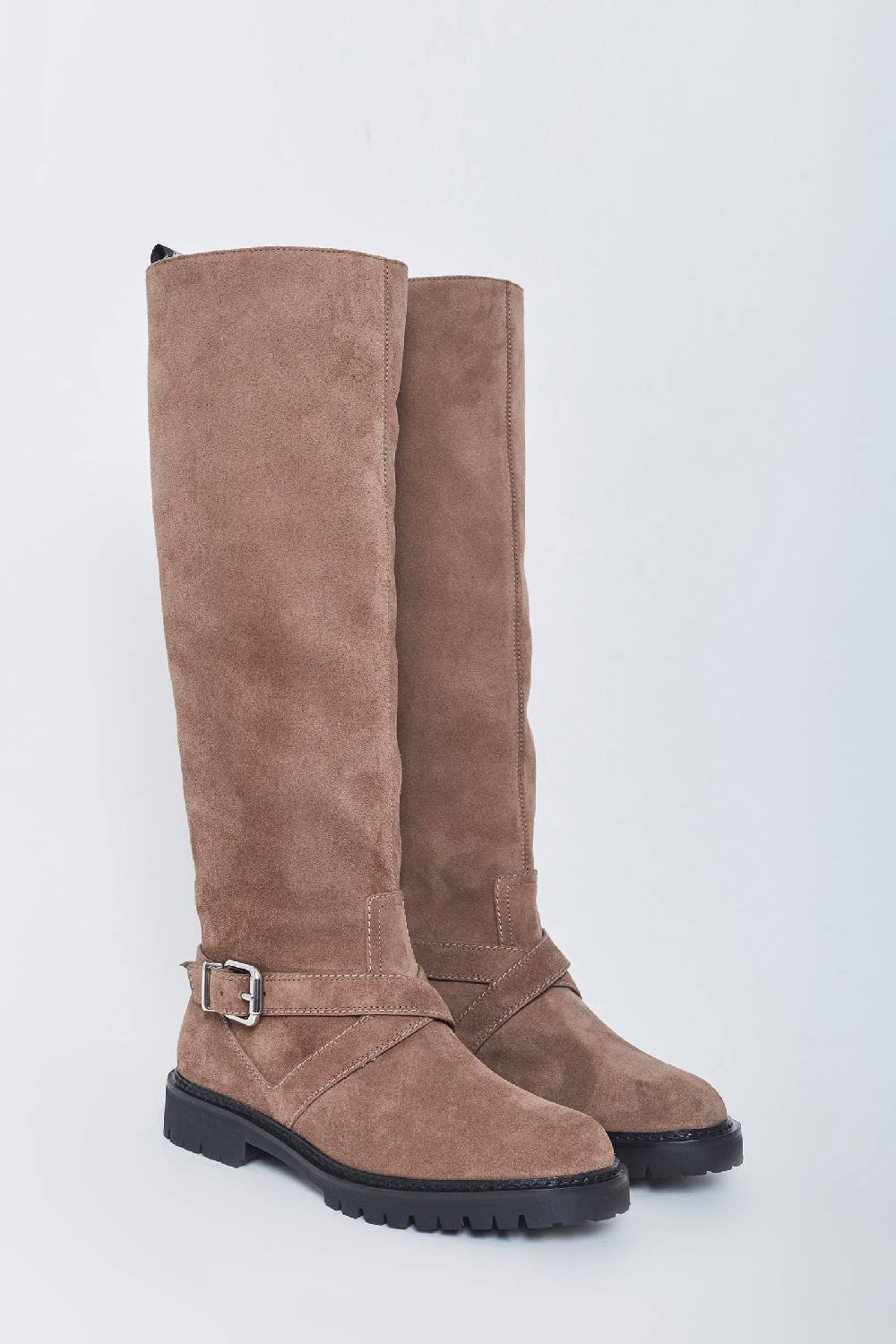 ﻿Kalliste K35 BIKER BOOTS VELOUR FANGO Affare Del Giorno