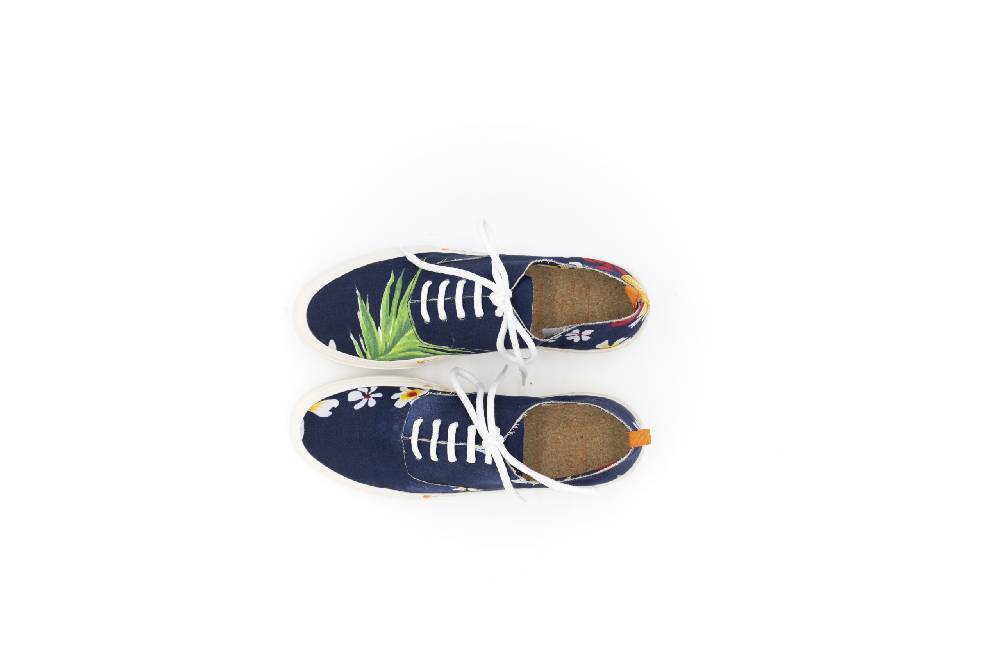 Openclosedshoes ALOHA03 – LEAVES BLUE Economico