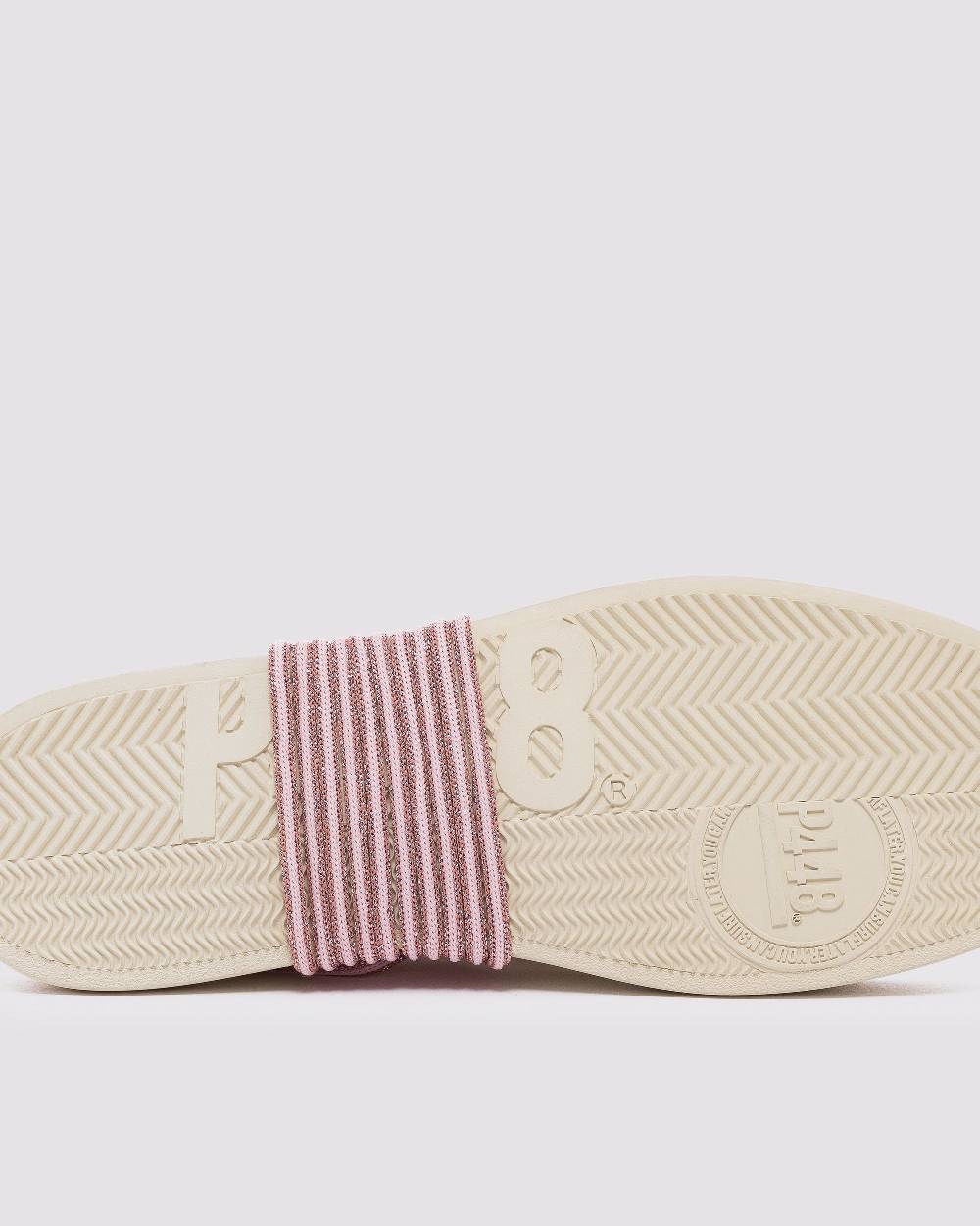 P448 Shoelaces Rose/Pink Glitter Nuova