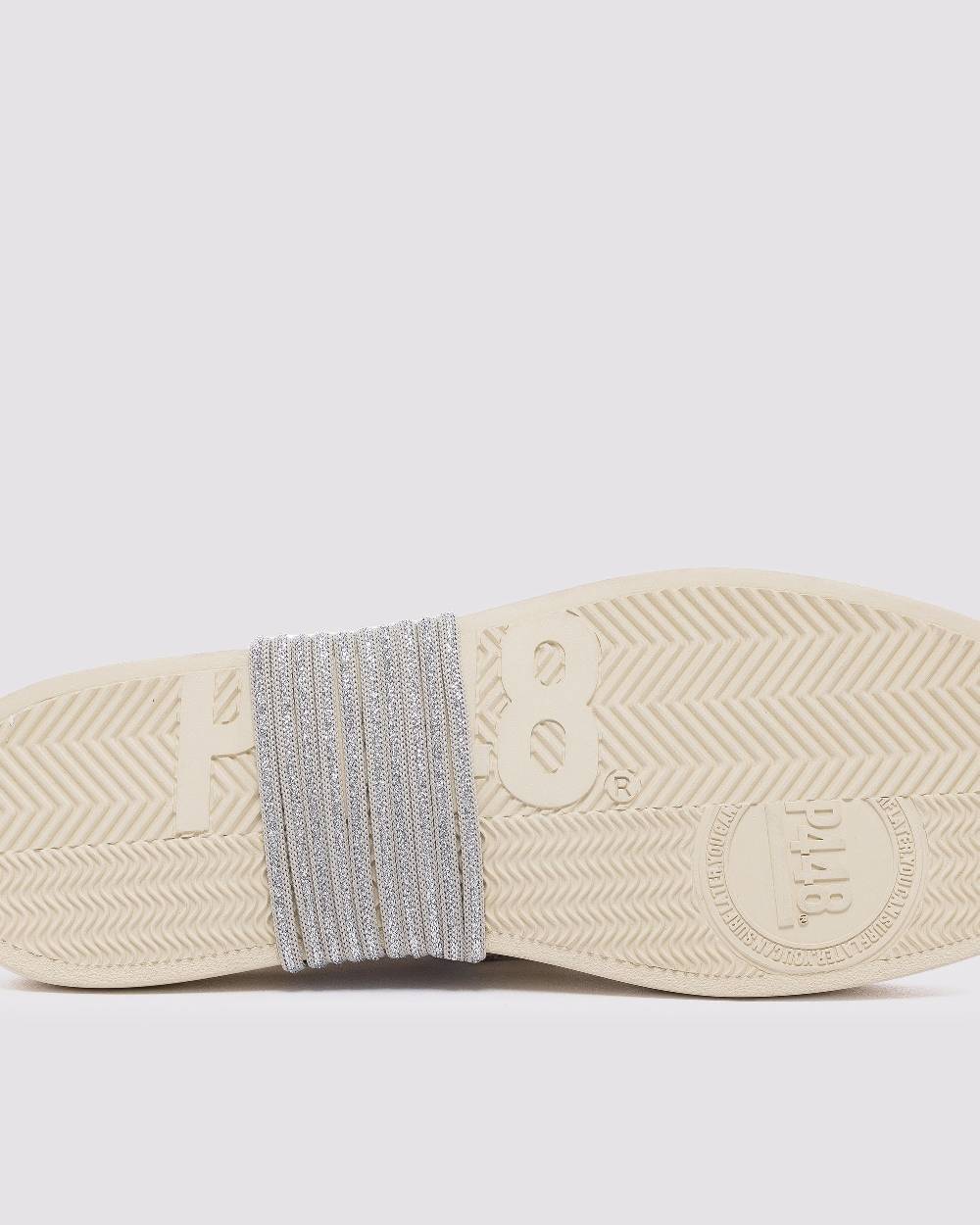 P448 Shoelaces Multi Silver Moda