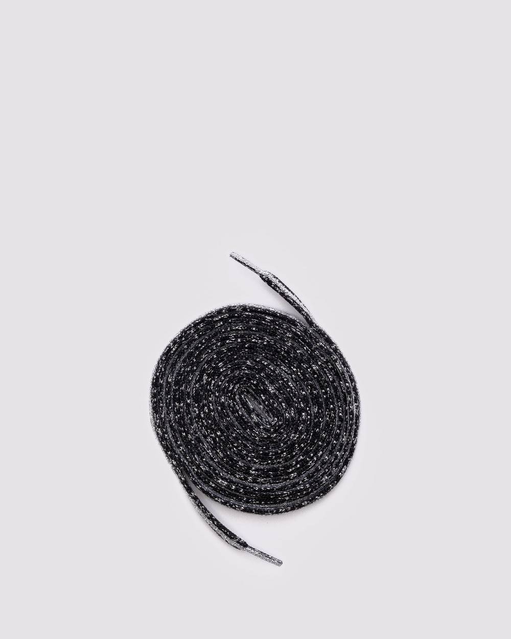 P448 Shoelaces Black Glitter/Silver 2025