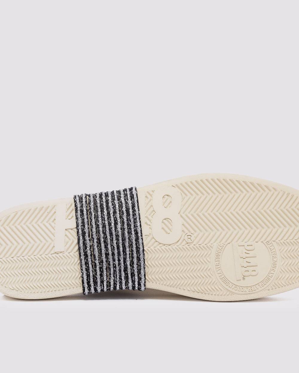 P448 Shoelaces Black Glitter/Silver 2025