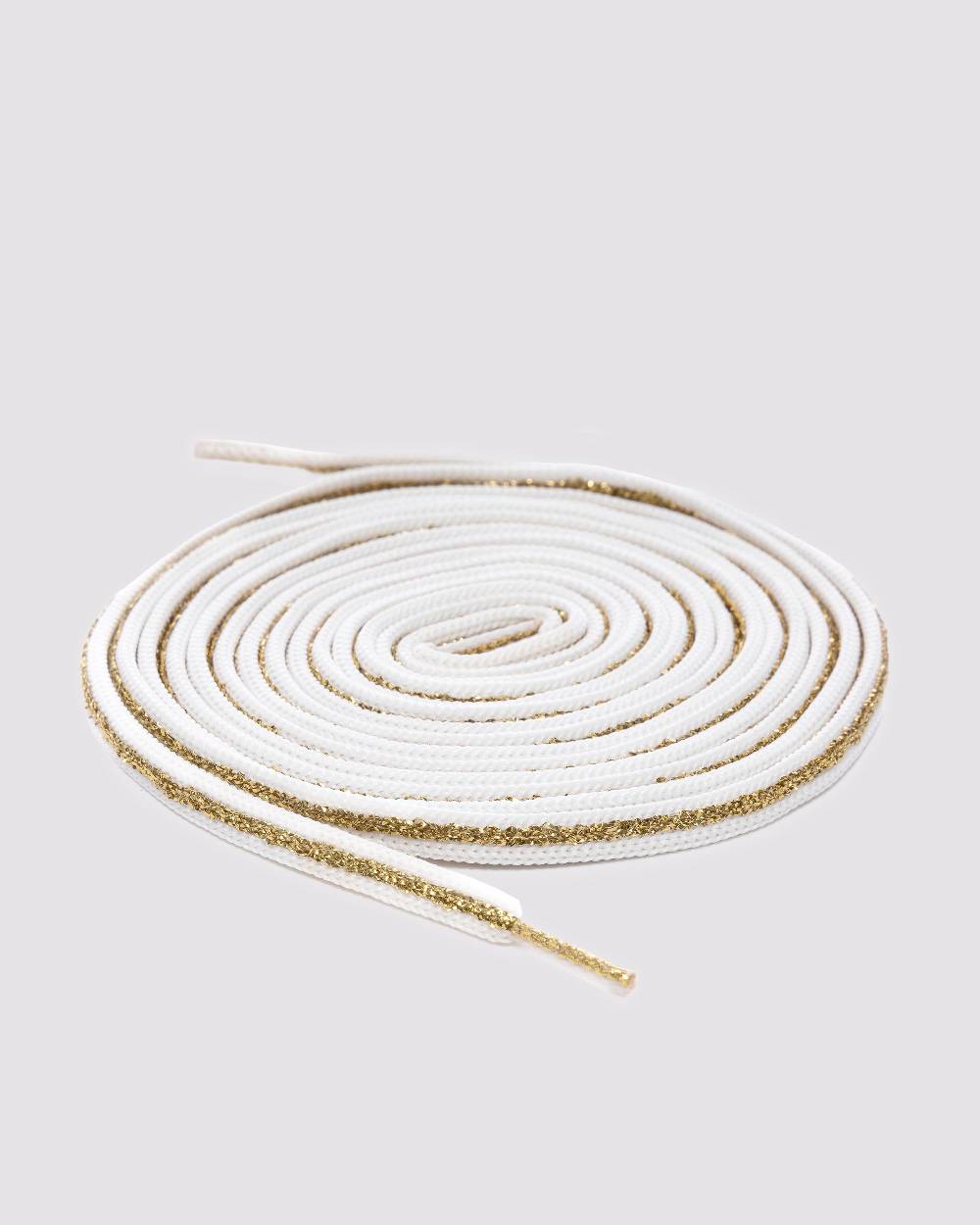 P448 Shoelaces Gold/White Qualità