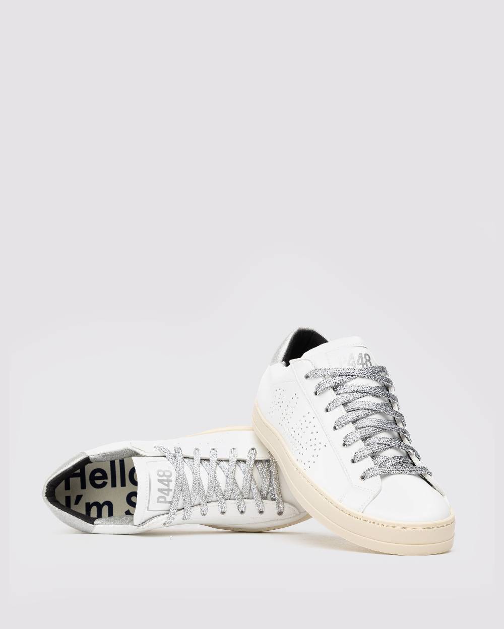 P448 Shoelaces Silver Consegna Veloce