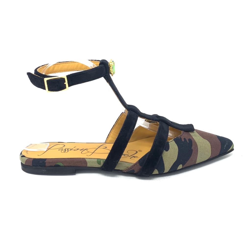 Passion Blanche Bibì camouflage e vell nero + pietra verde Saldi Di Fabbrica