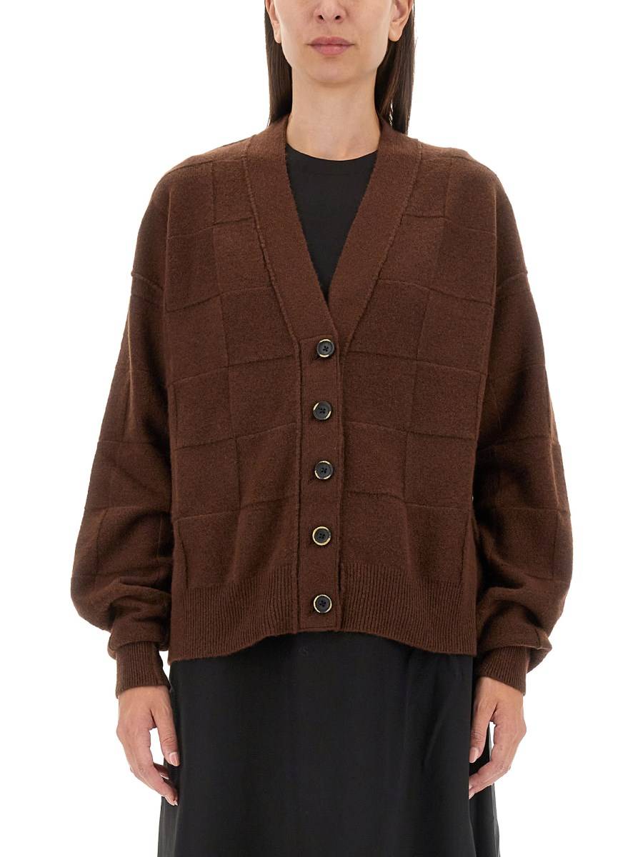 UMA WANG CARDIGAN CON SCOLLO A V Saldi