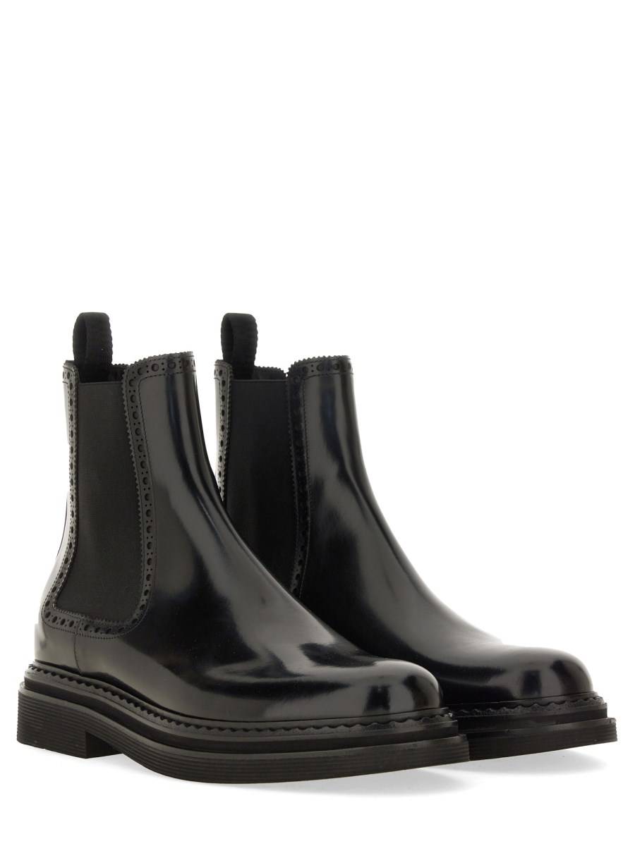 DOLCE & GABBANA STIVALE IN PELLE SPAZZOLATA Consegna Veloce