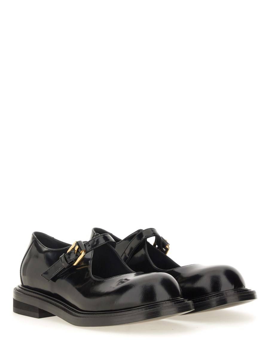 MOSCHINO MOCASSINO "OLIVE" IN PELLE Sconto