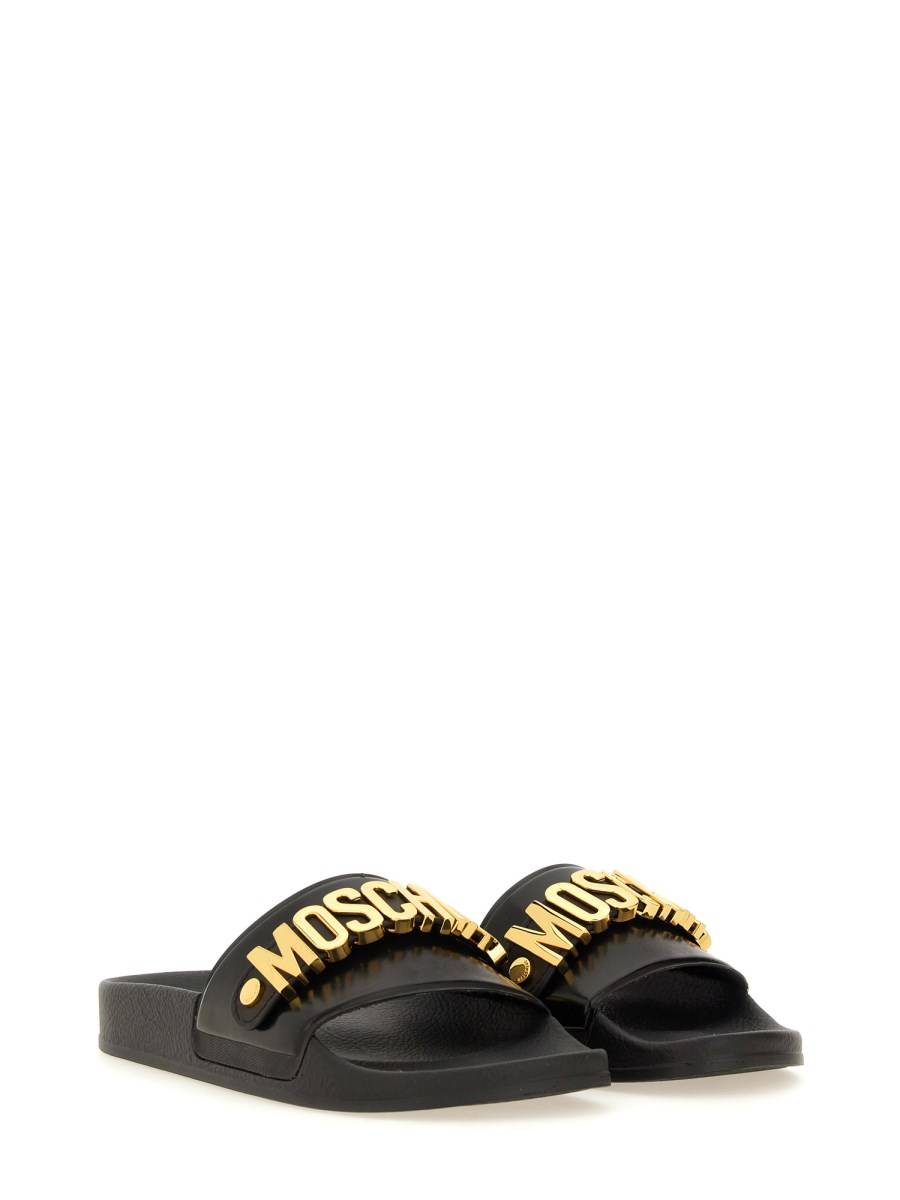 MOSCHINO SANDALO SLIDE CON LOGO In Saldo