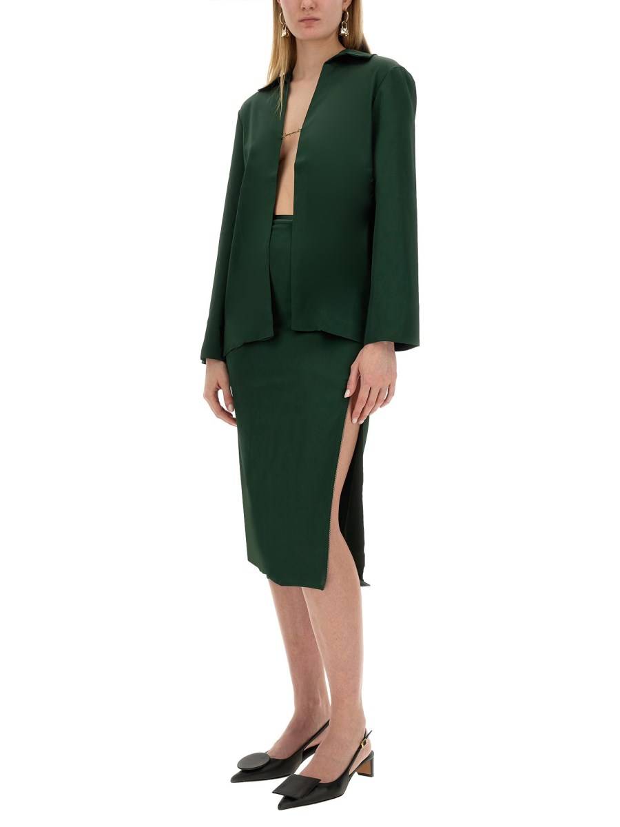 JACQUEMUS GONNA NOTTE IN SATIN Vendita Calda