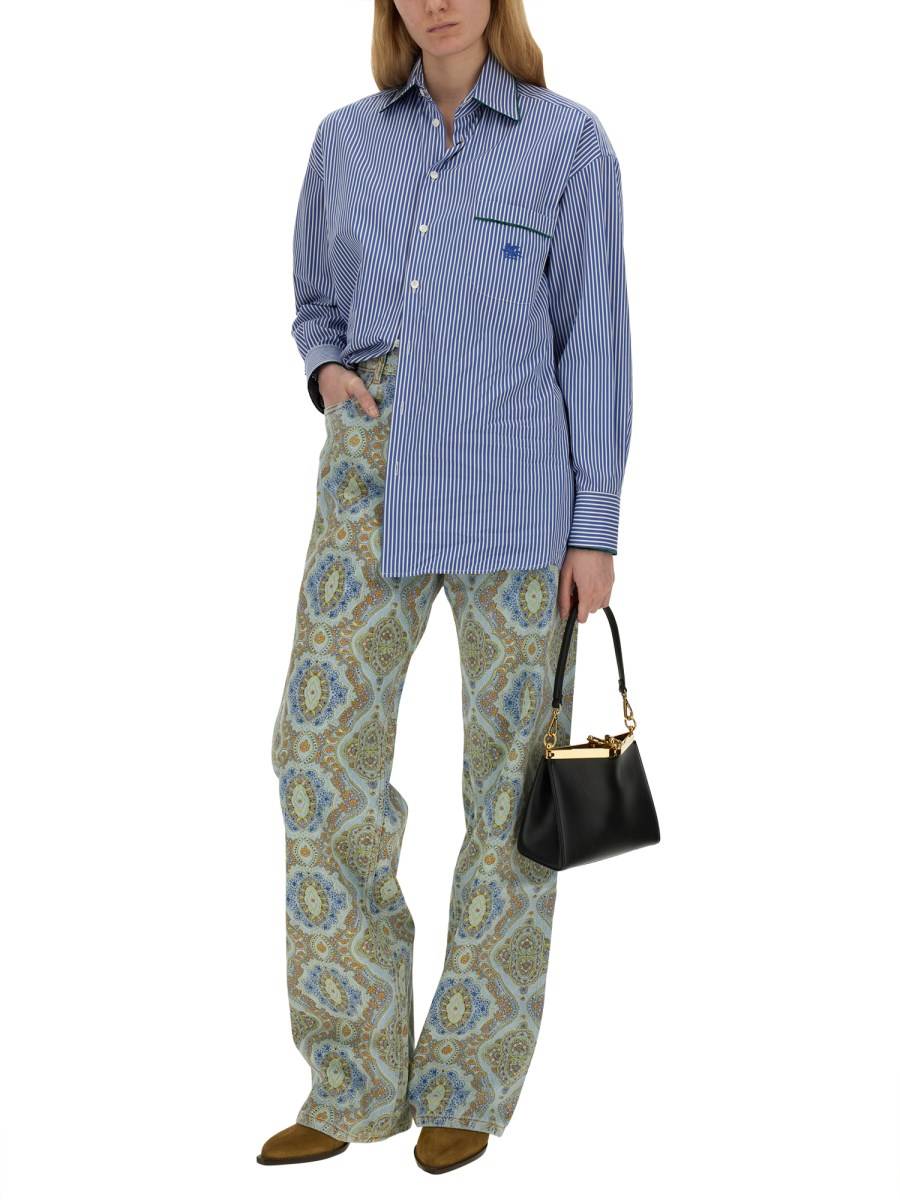 ETRO JEANS CON STAMPA PAISLEY IN DENIM DI COTONE Italy