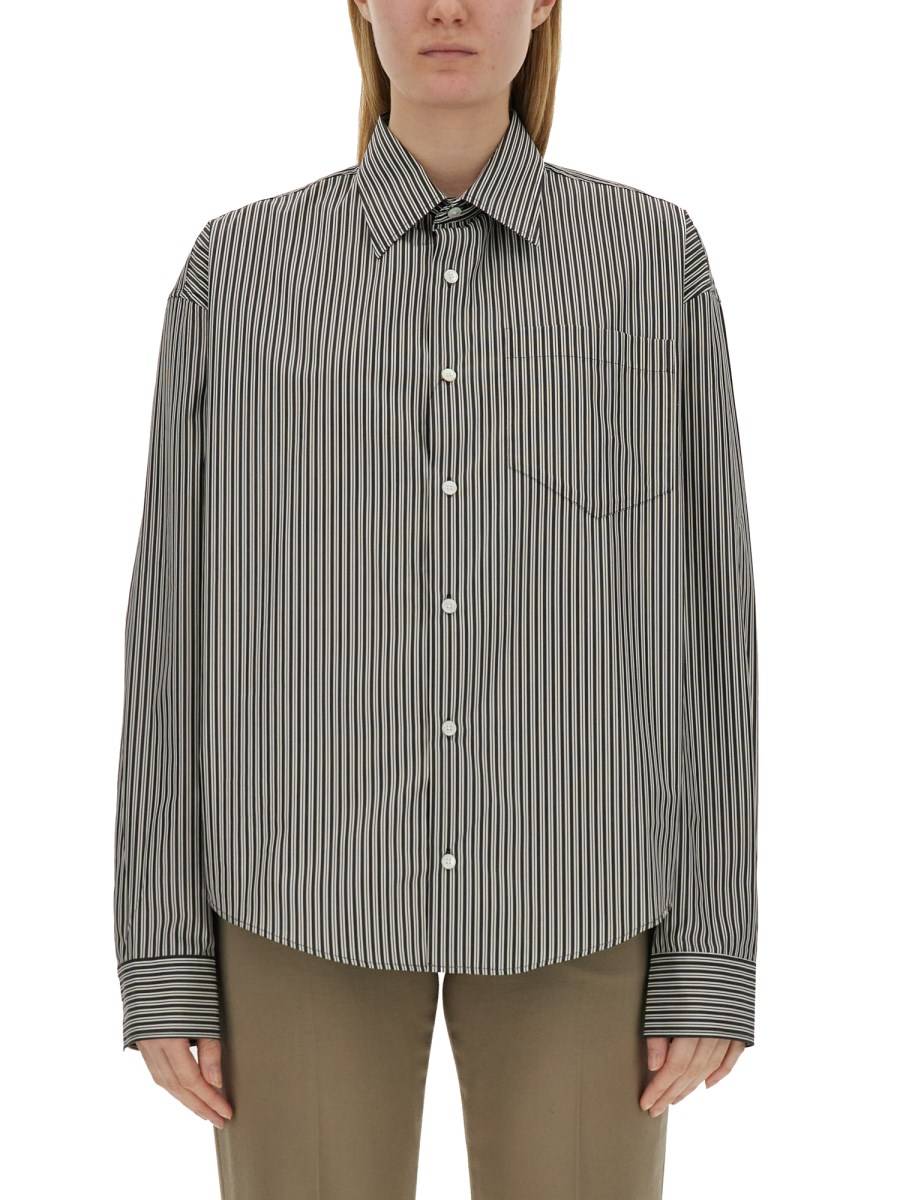 AMI PARIS CAMICIA IN POPELINE DI COTONE CON LOGO Shopping Online