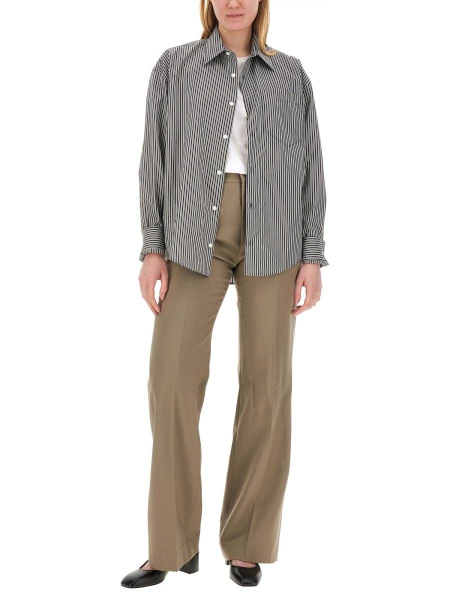AMI PARIS CAMICIA IN POPELINE DI COTONE CON LOGO Shopping Online