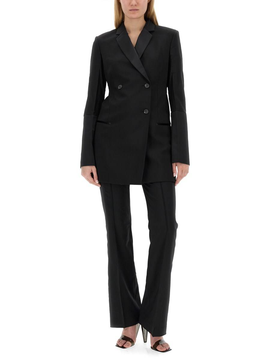 HELMUT LANG PANTALONE BOOTCUT IN TWILL DI MISTO LANA Convenienza