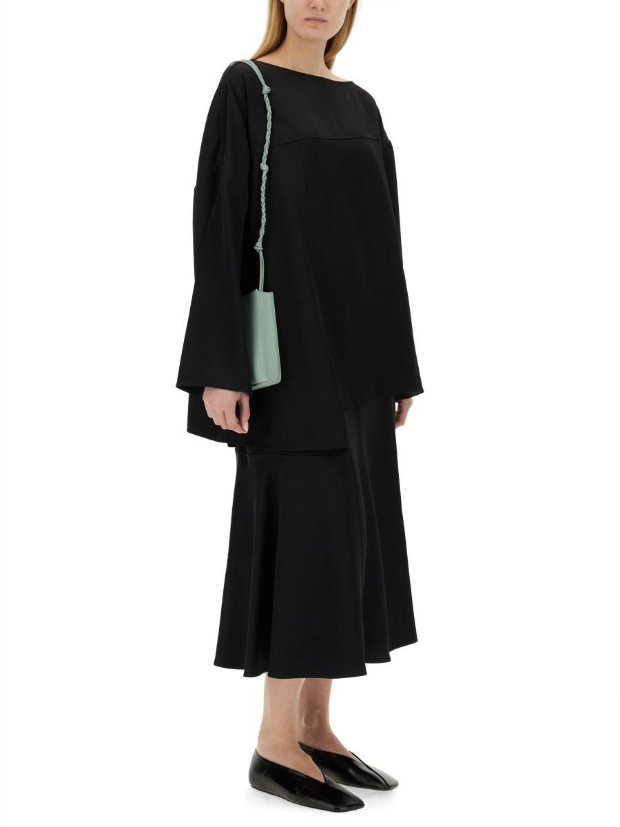 JIL SANDER TOP ASIMMETRICO IN VISCOSA Saldi