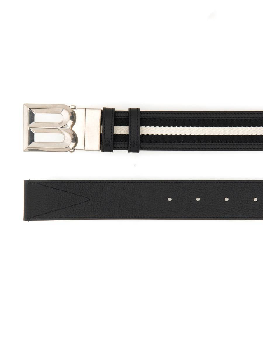 BALLY CINTURA B BOLD REVERSIBILE IN TESSUTO Sconti questo mese