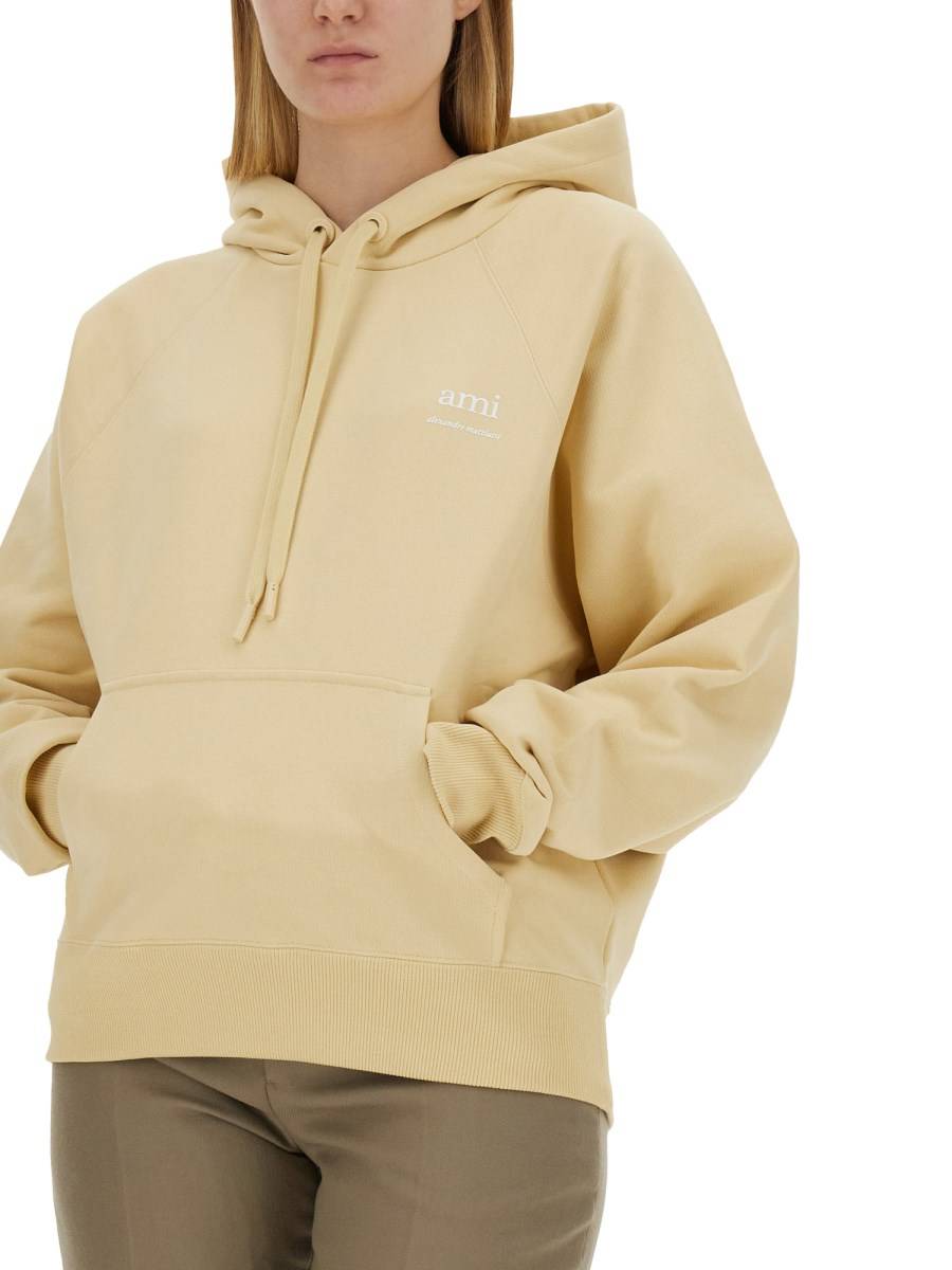 AMI PARIS FELPA IN COTONE CON LOGO Economico