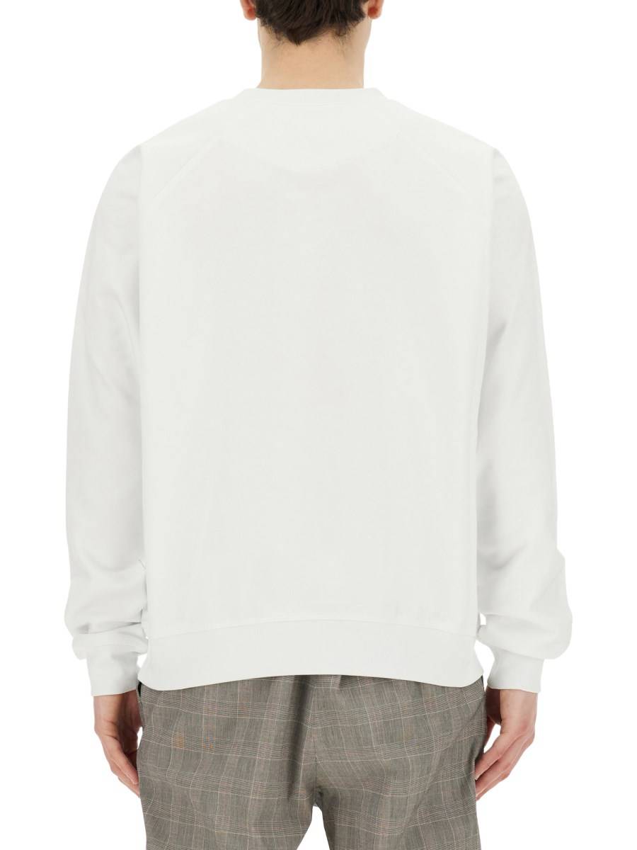 VIVIENNE WESTWOOD FELPA IN COTONE MANICA RAGALAN CON LOGO "TIME MACHINE" Pezzi Unici