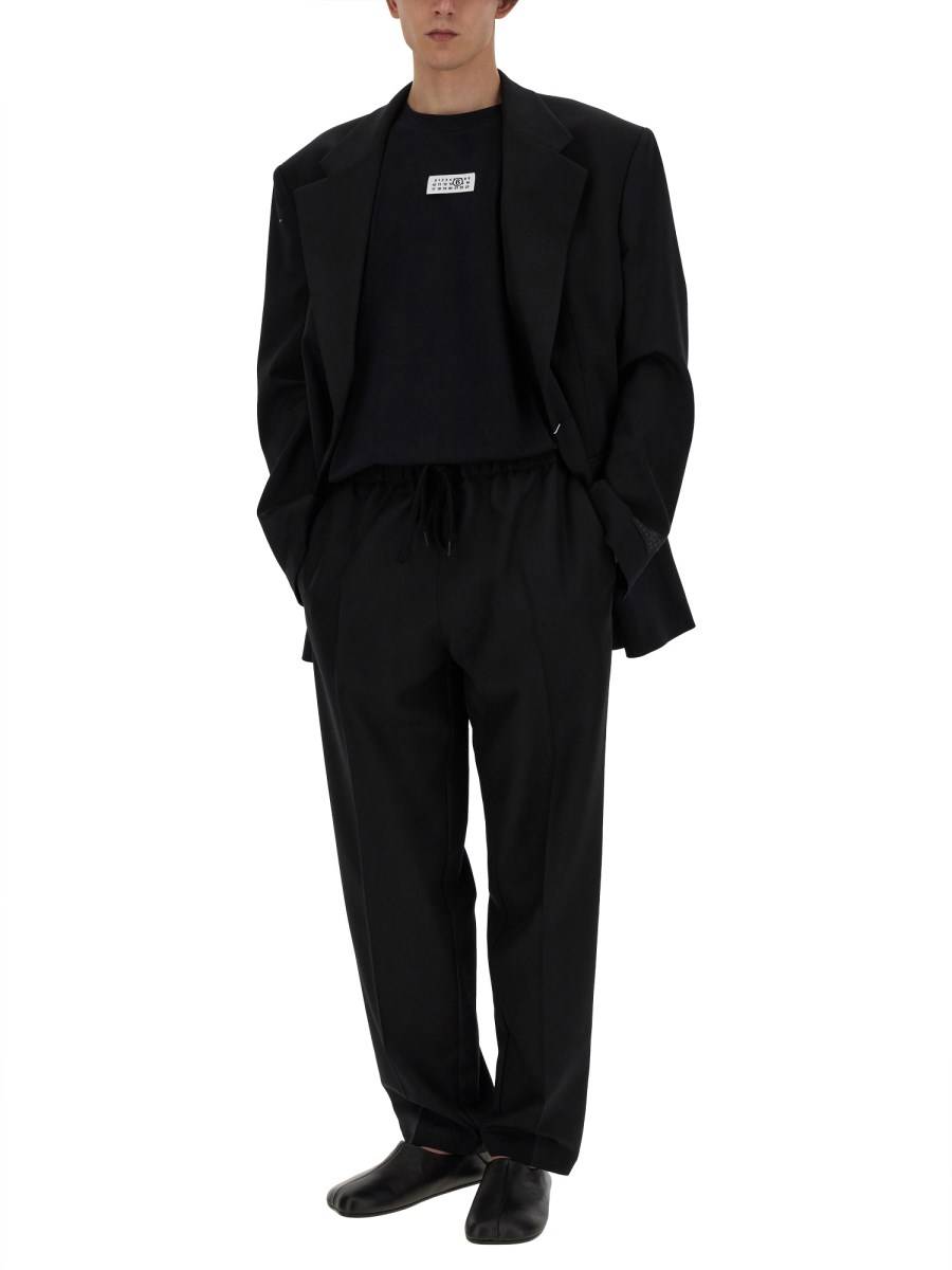 MM6 MAISON MARGIELA PANTALONE IN LANA CON GAMBA AFFUSOLATA Offerta speciale della fabbrica