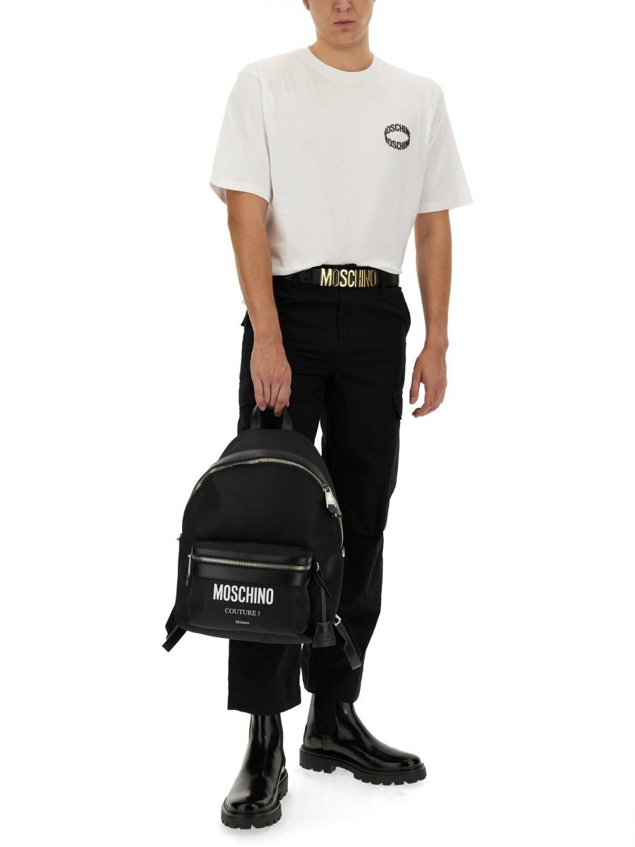 MOSCHINO T-SHIRT IN COTONE CON LOGO Black Friday Prezzi