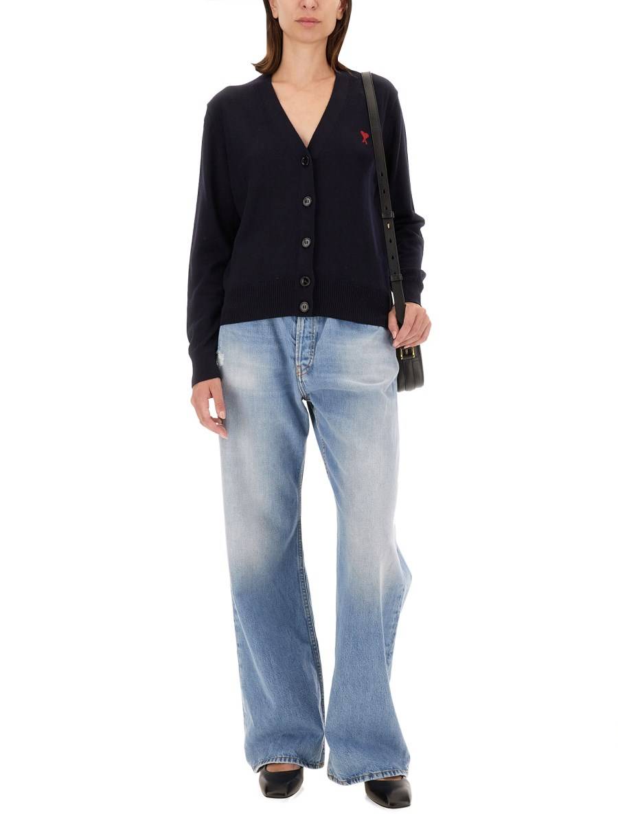 AMI PARIS CARDIGAN CON LOGO Offerta San Valentino