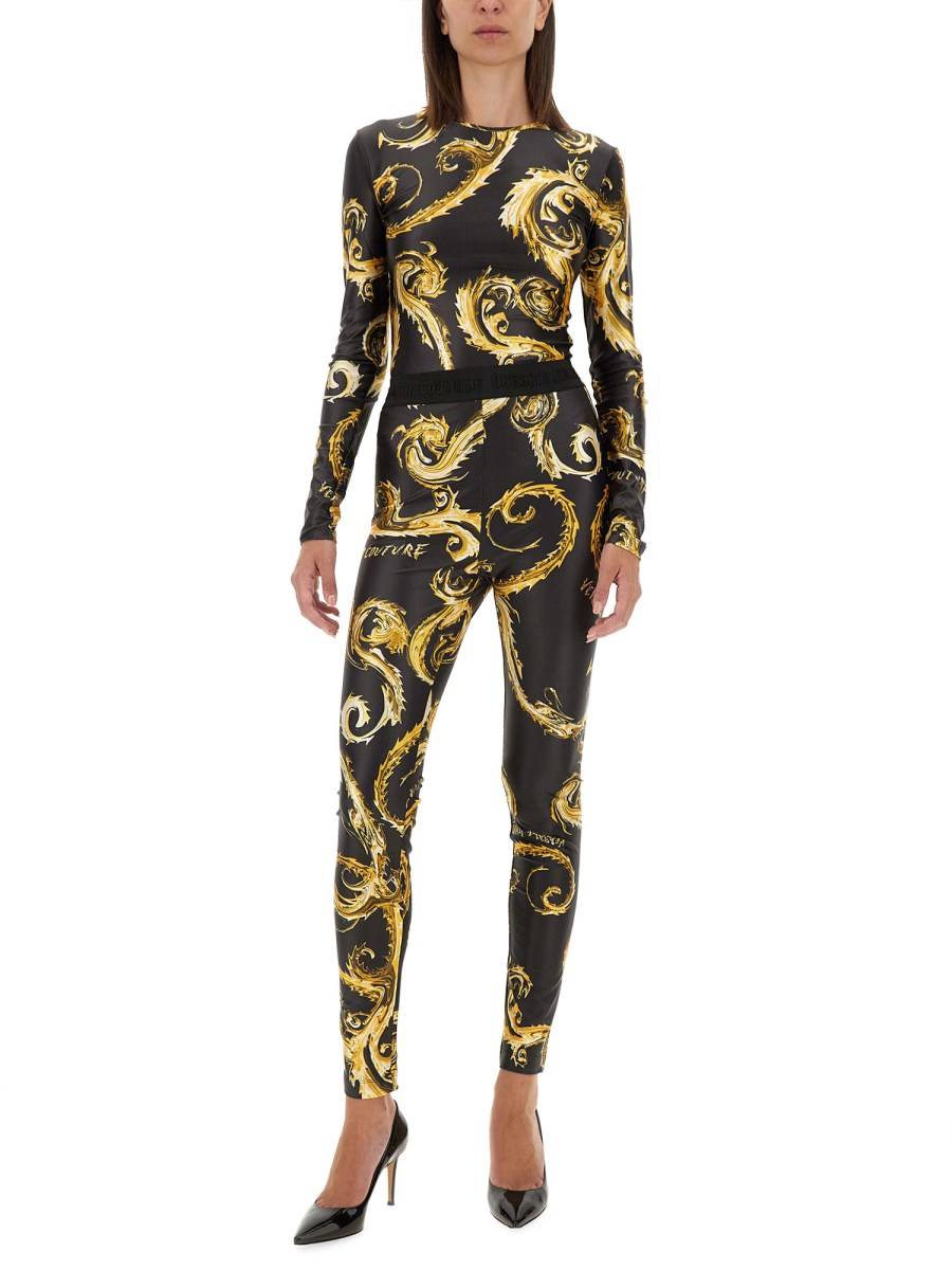 VERSACE JEANS COUTURE LEGGINGS CON STAMPA Offerta Anniversario