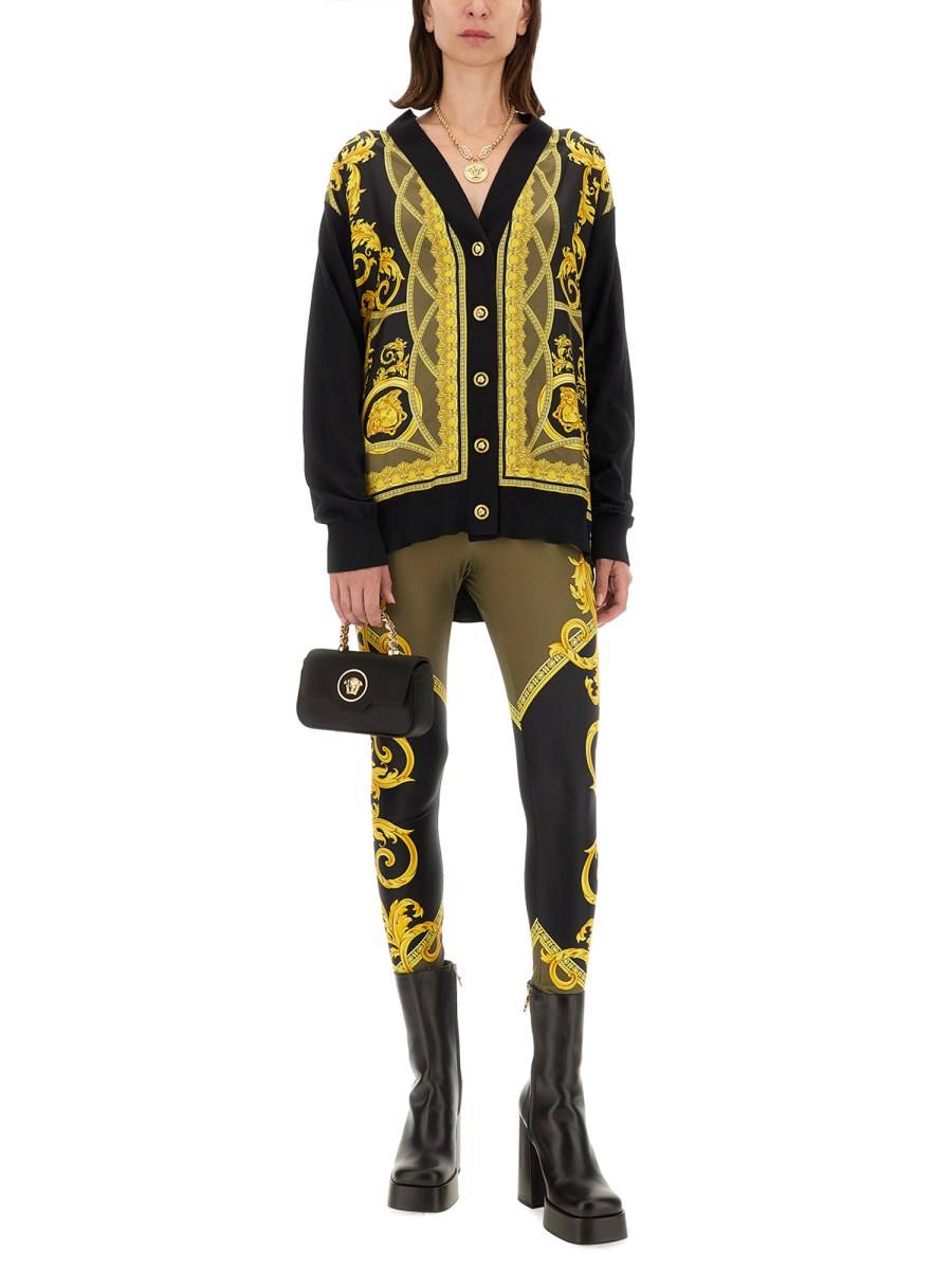 VERSACE MAGLIA IN TWILL DI SETA COUPE DES DIEUX Offerta migliore