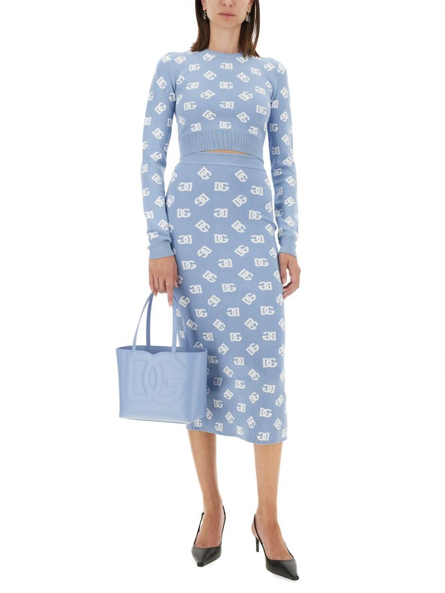 DOLCE & GABBANA MAGLIA CORTA IN VISCOSA JACQUARD Lightning offer