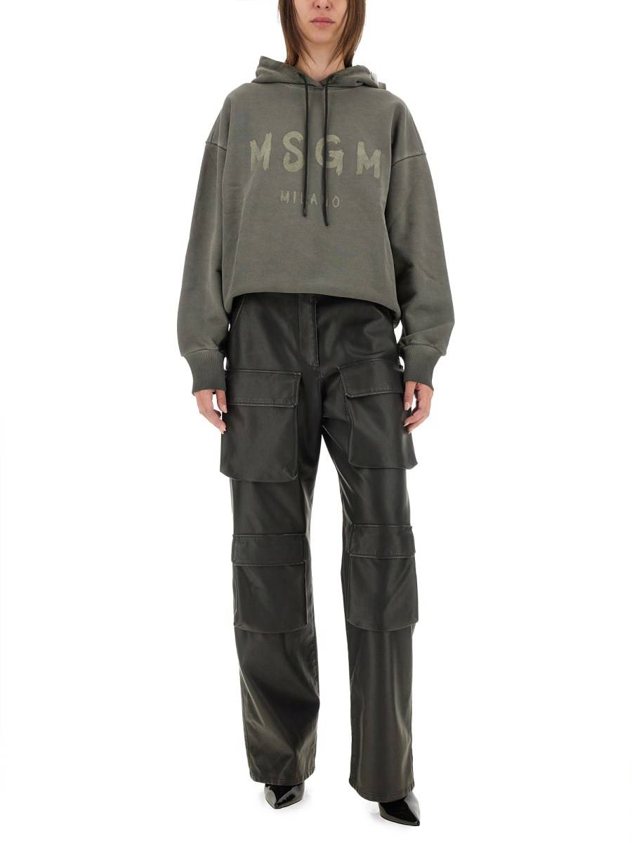 MSGM FELPA IN COTONE CON LOGO Nuovi prodotti