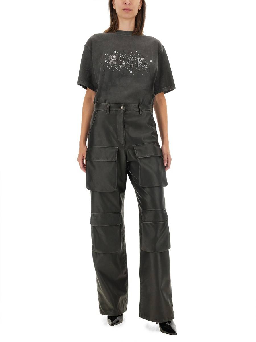 MSGM T-SHIRT IN JERSEY DI COTONE CON LOGO Offerte stagionali