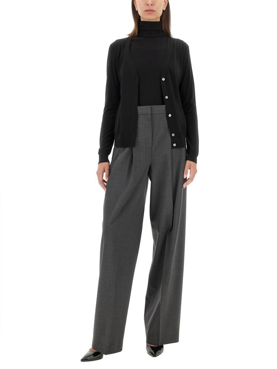 THEORY CARDIGAN IN LANA CON SCOLLO A V Comprane uno, ottenene uno gratis