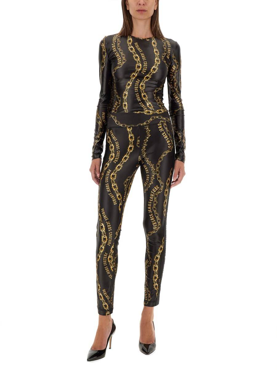 VERSACE JEANS COUTURE LEGGINGS CON LOGO Rilascio limitato