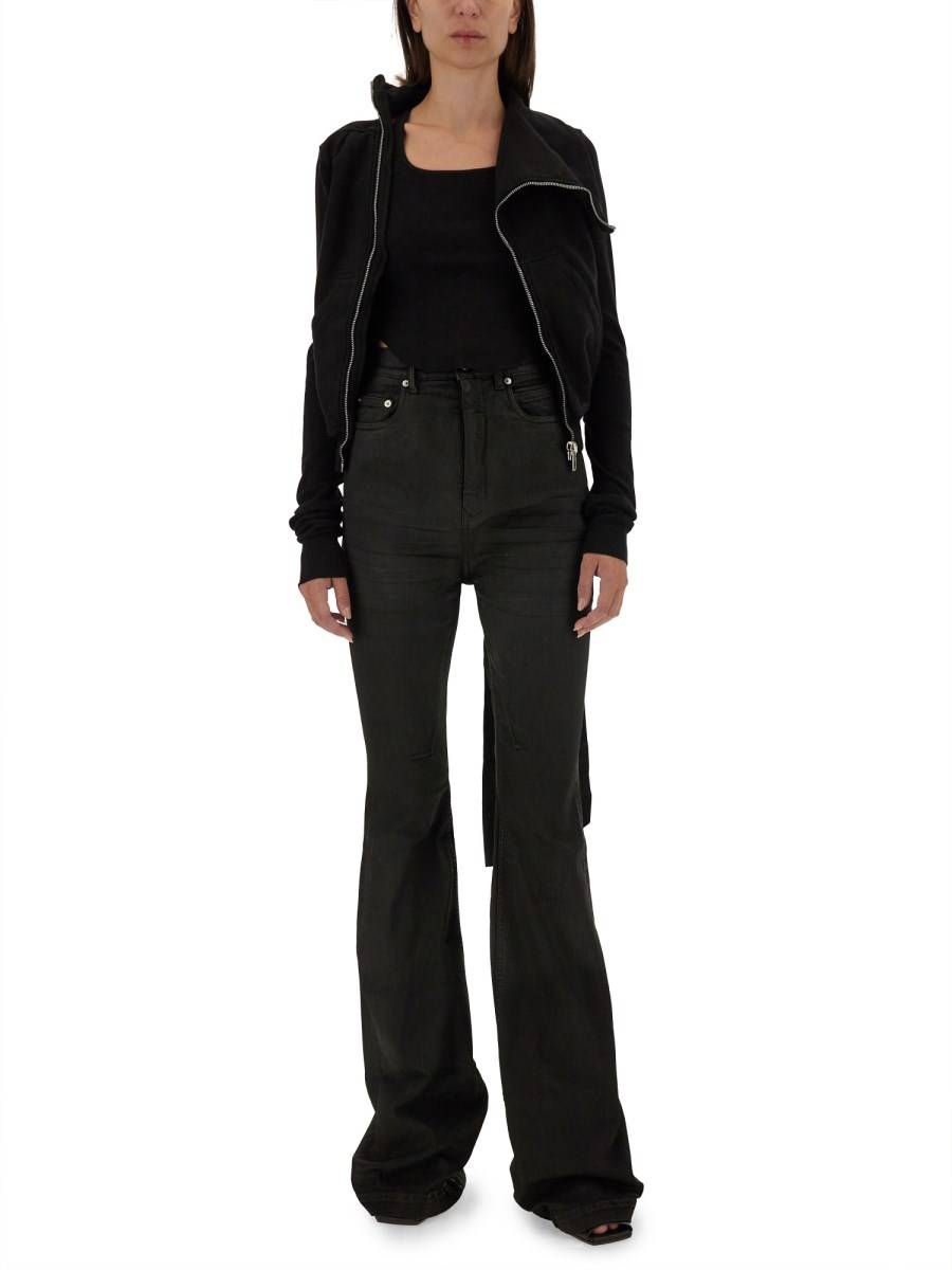 RICK OWENS DRKSHDW FELPA CON ZIP IN COTONE 50% di sconto con spedizione gratuita