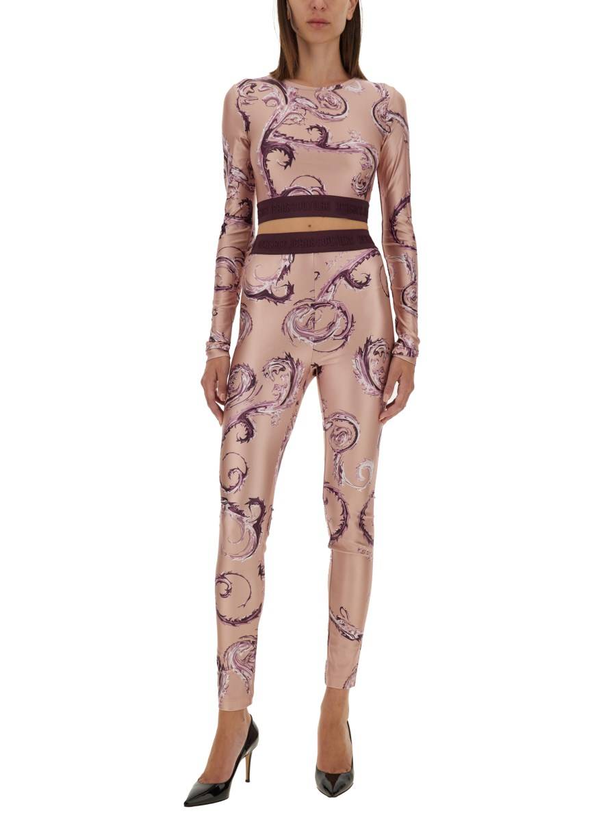 VERSACE JEANS COUTURE LEGGINGS CON STAMPA Sconti questo mese