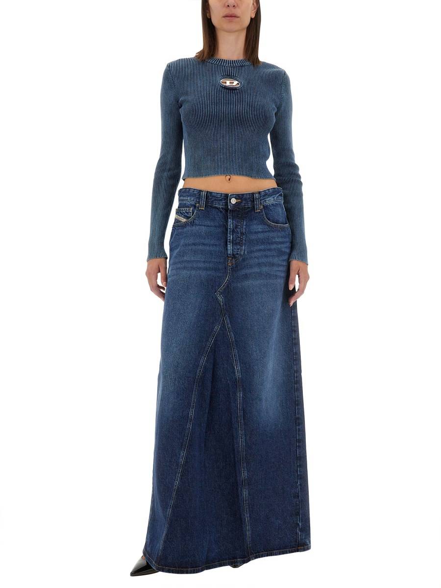 DIESEL GONNA "DE-PAGO" IN DENIM DI COTONE Vendita calda