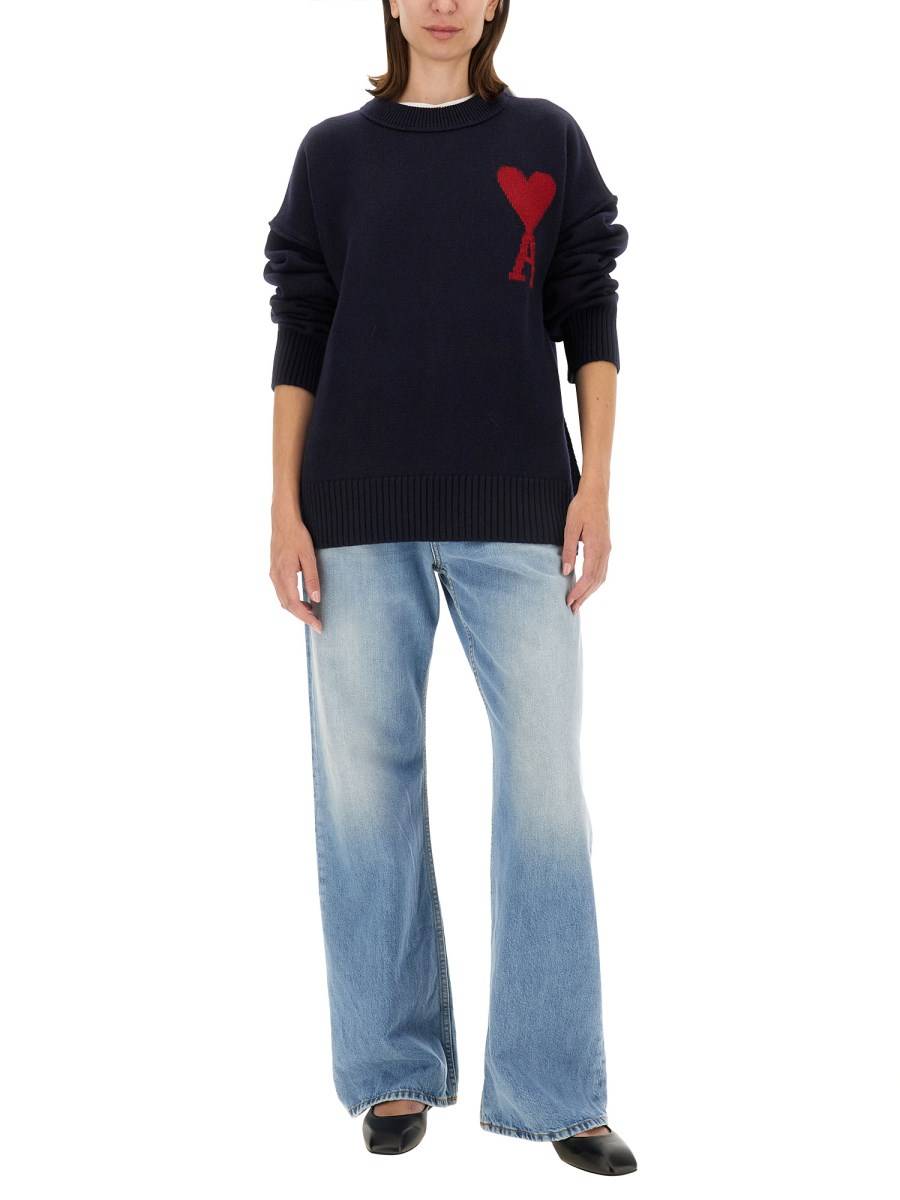AMI PARIS MAGLIA CON RICAMO LOGO Latest stili