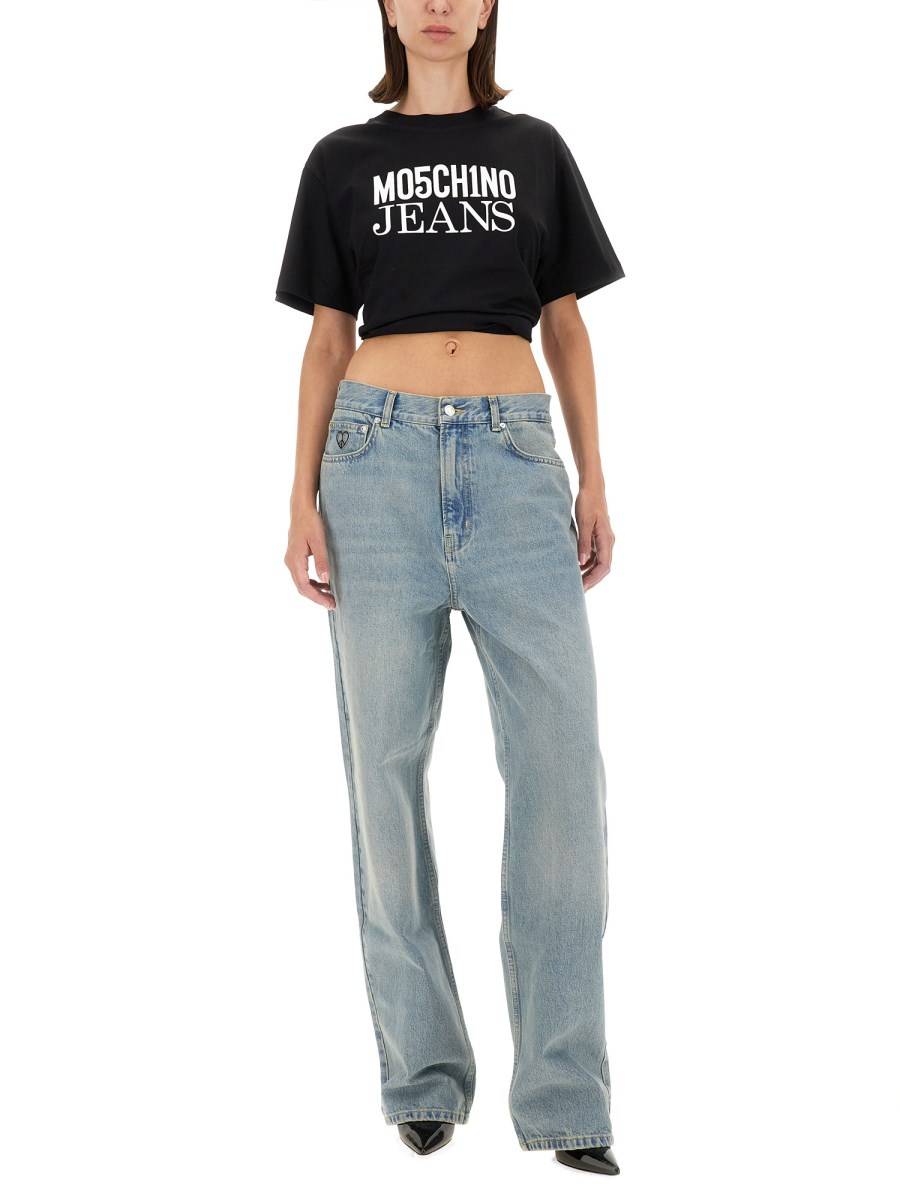 MOSCHINO JEANS T-SHIRT CON LOGO Fino al 65% di sconto