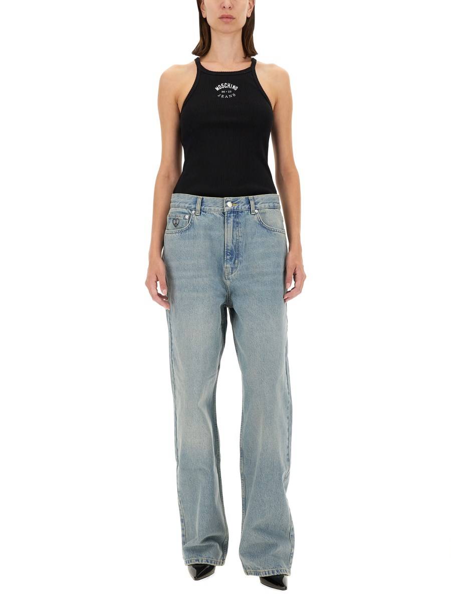 MOSCHINO JEANS TANK TOP CON LOGO Discount Store per i nuovi prodotti