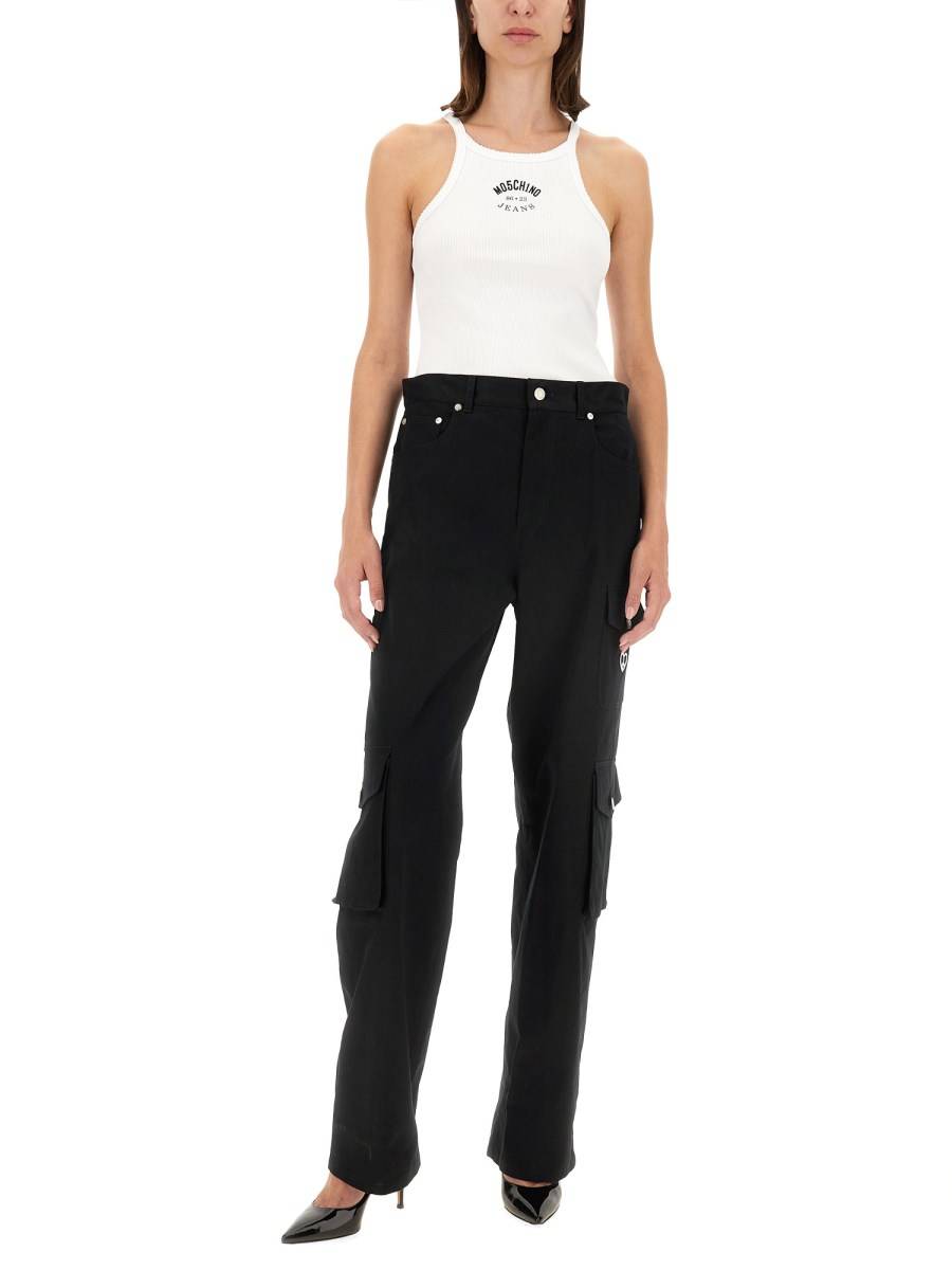 MOSCHINO JEANS TANK TOP CON LOGO Solo un giorno rimasto