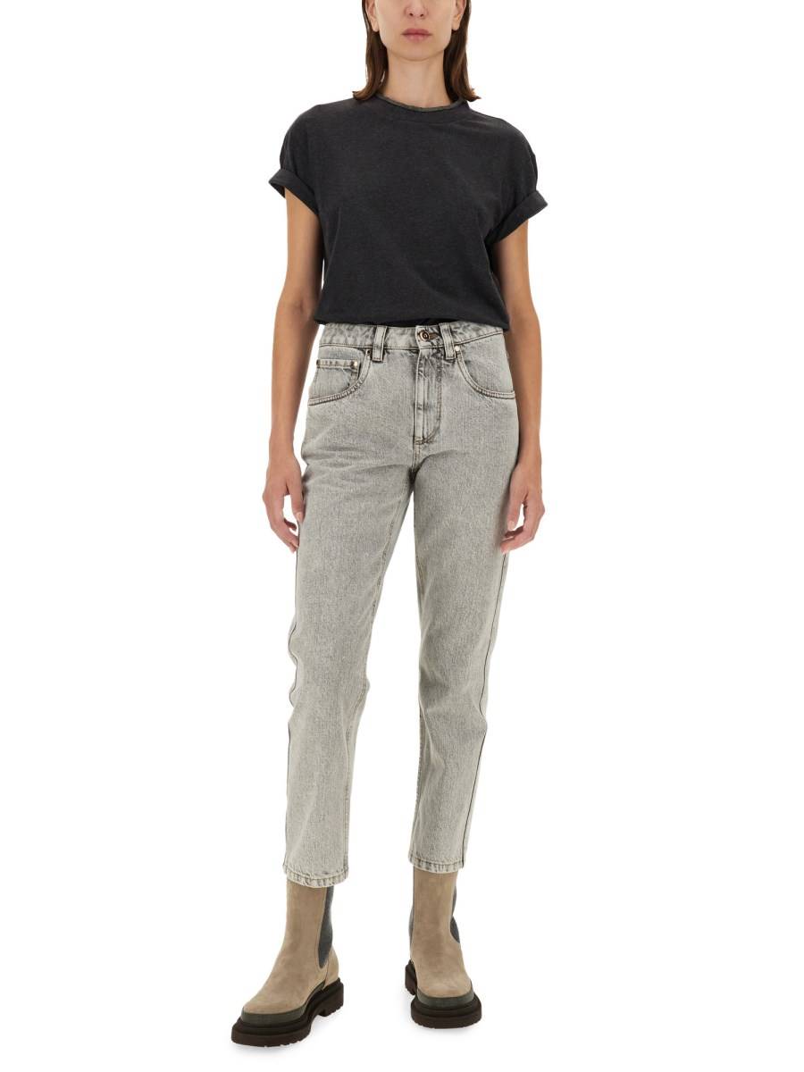 BRUNELLO CUCINELLI JEANS REGULAR FIT IN DENIM DI COTONE Novità