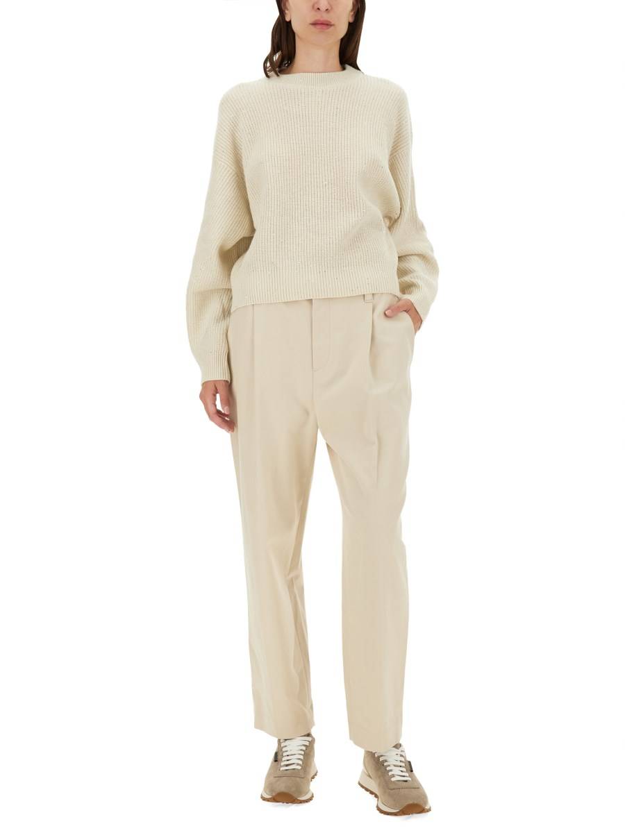 BRUNELLO CUCINELLI PANTALONE CROPPED FIT IN COTONE Offerta