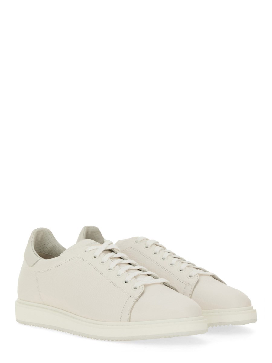 BRUNELLO CUCINELLI SNEAKER IN PELLE CON LOGO Sconto di tempo limitato