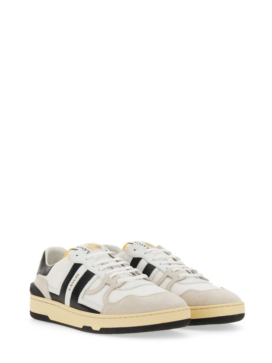 LANVIN SNEAKER CLAY LOW TOP IN PELLE E MESH Grandi sconti