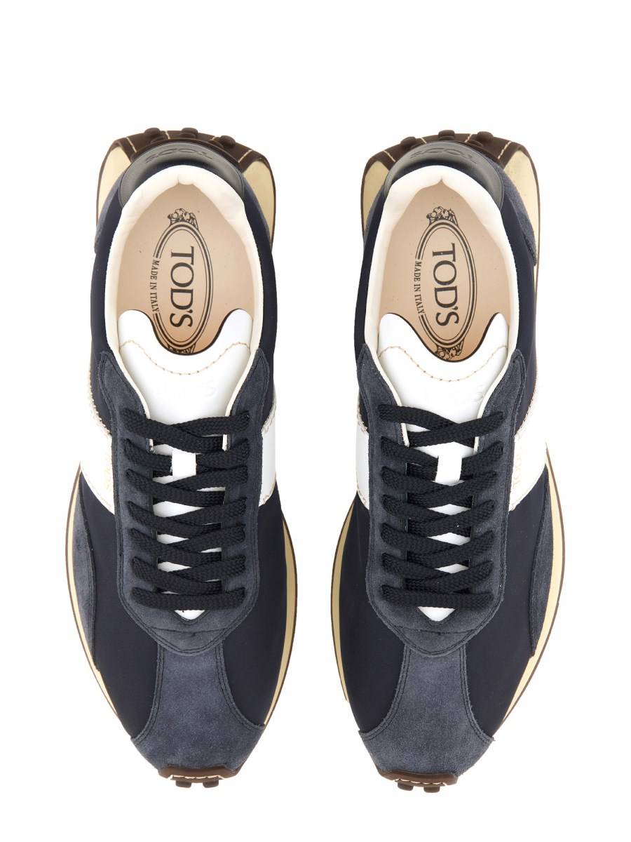 TOD&#39;S SNEAKER T VINTAGE IN PELLE E TESSUTO TECNICO Offerte stagionali