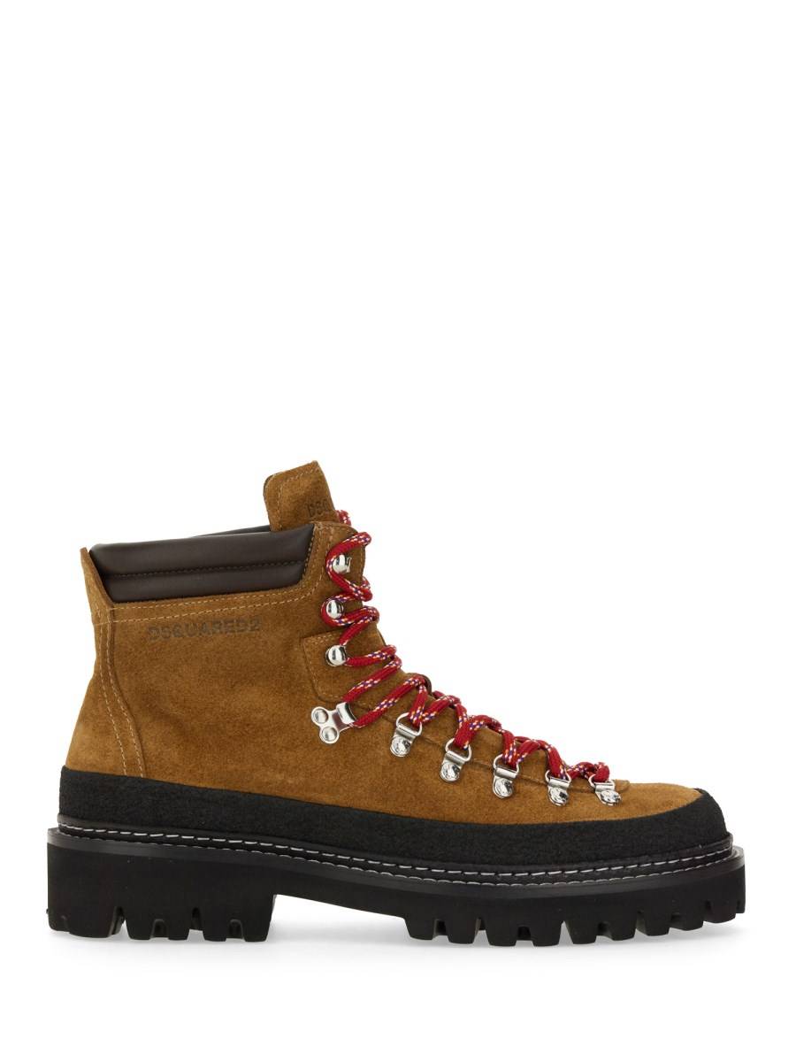DSQUARED STIVALE "CANADIAN HIKING" IN PELLE