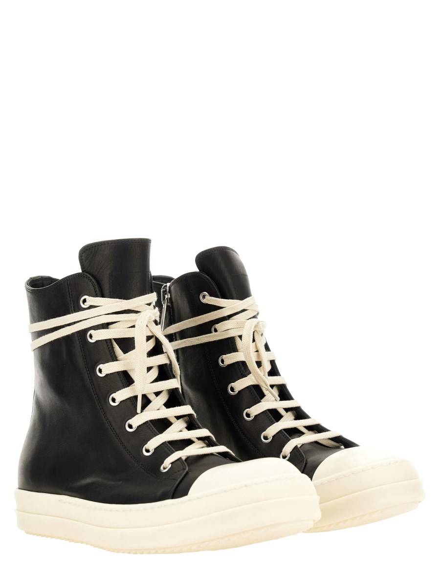 RICK OWENS SNEAKER IN PELLE Super sconto
