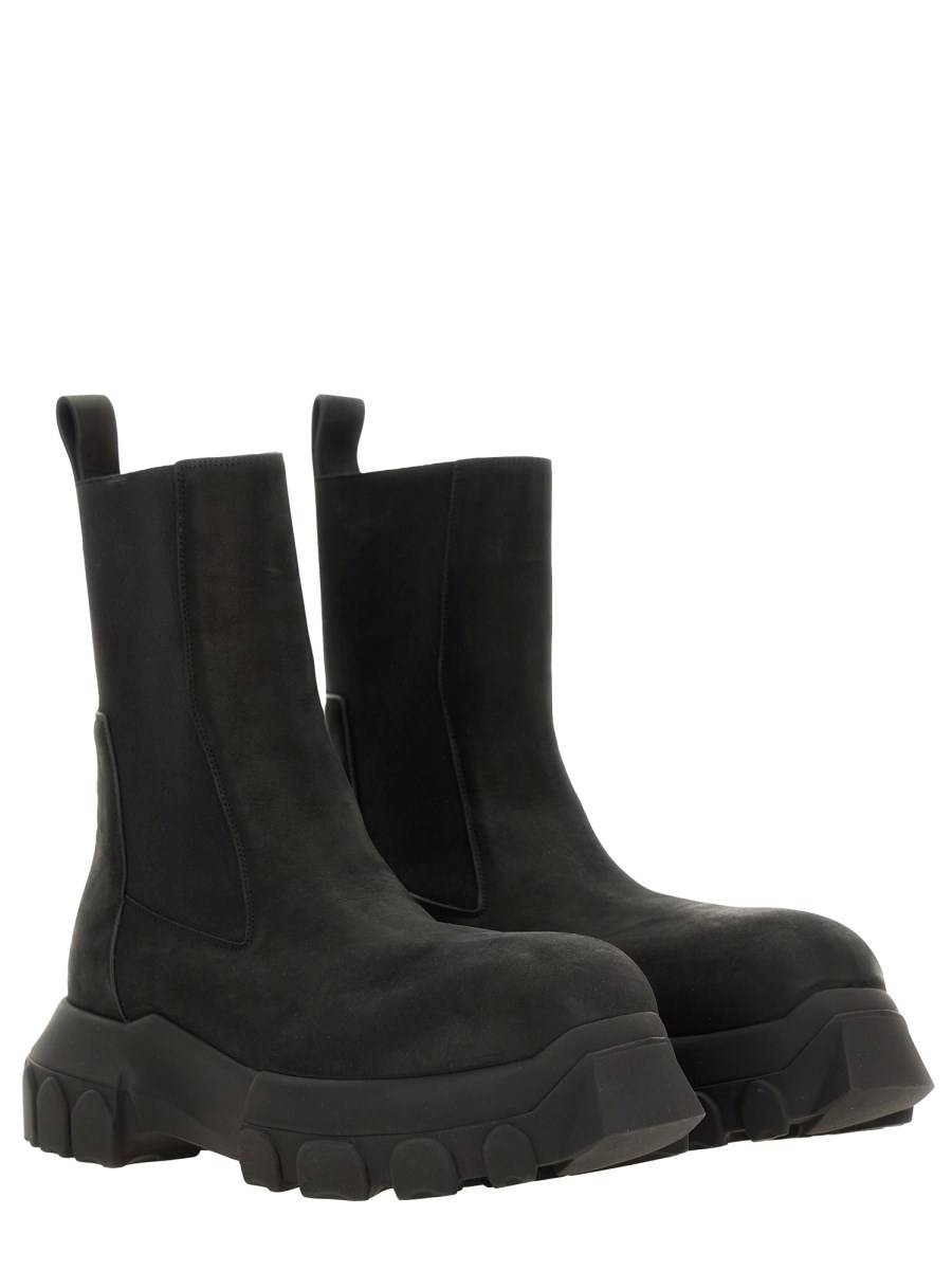 RICK OWENS STIVALE BOZO TRACTOR IN PELLE Enormi sconti