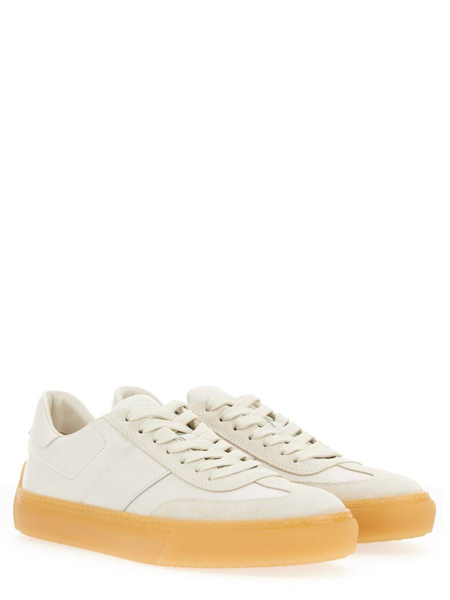 TOD&#39;S SNEAKER IN PELLE CON LOGO Trasporto libero internazionale