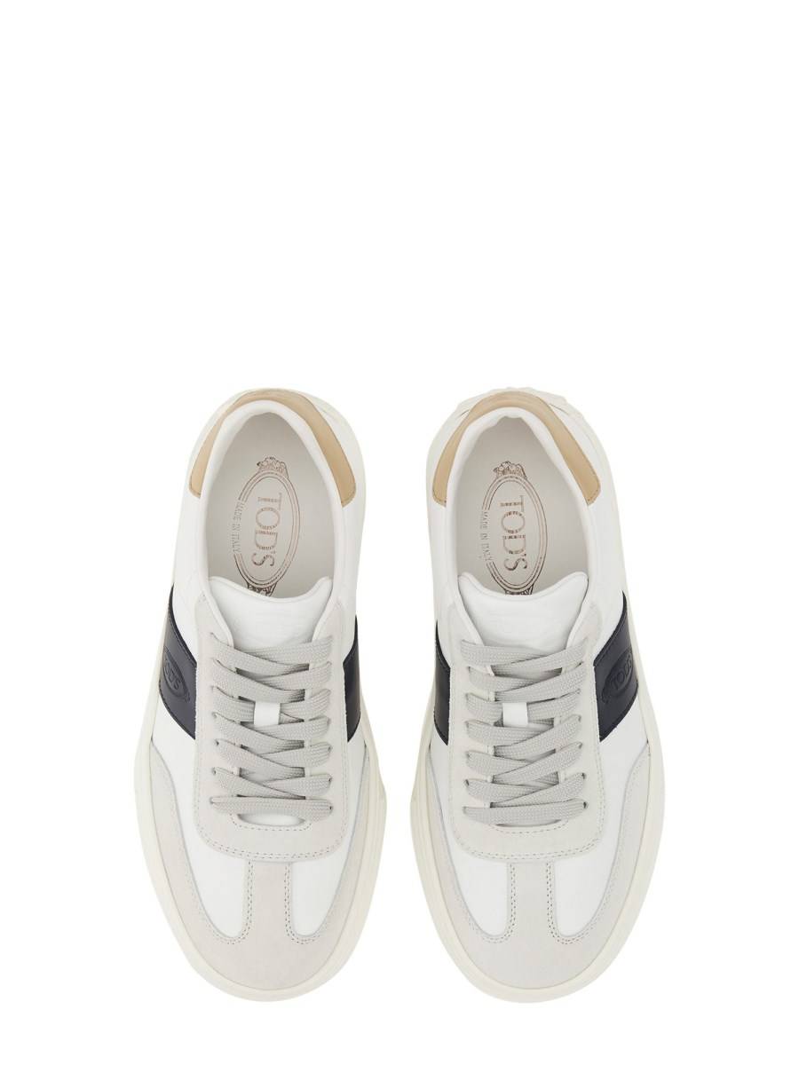 TOD&#39;S SNEAKER IN PELLE CON LOGO Officina