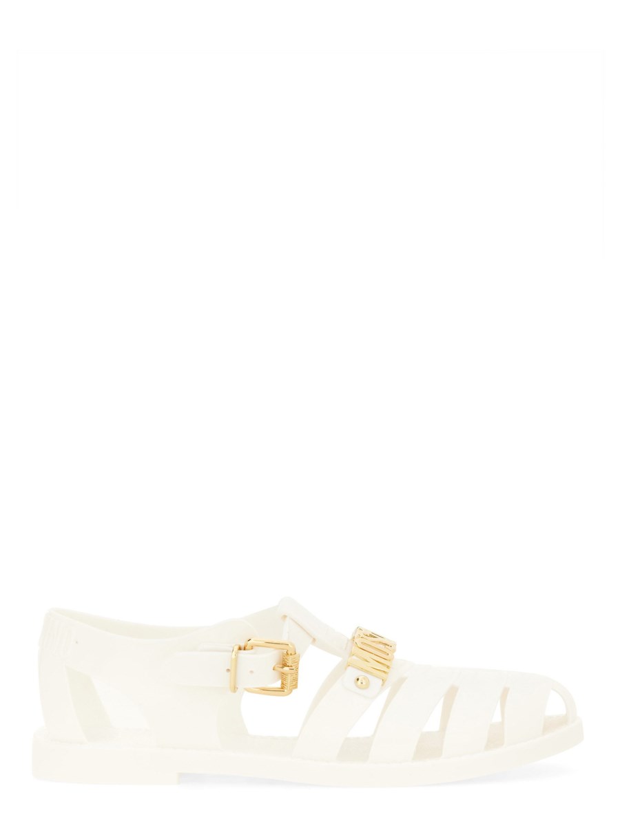 MOSCHINO SANDALO JELLY CON LOGO LETTERING Comprare a buon mercato